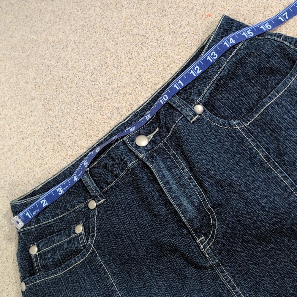 Baccini Denim Skirt, Fun Back Pockets, Western Casual, Size 8 - Picture 5 of 9